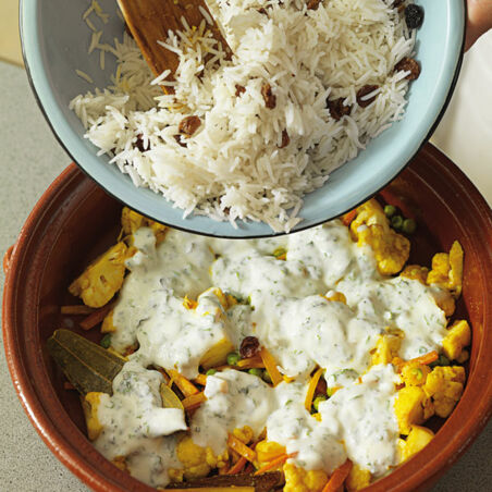 Gemüse-Biryani mit Ei Gemüse-Biryani mit Ei