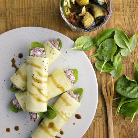 Gefüllte Nudelrollen Gefüllte Nudelrollen