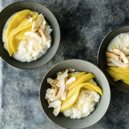 Klebreis mit Zitronengras und Mango Klebreis mit Zitronengras und Mango