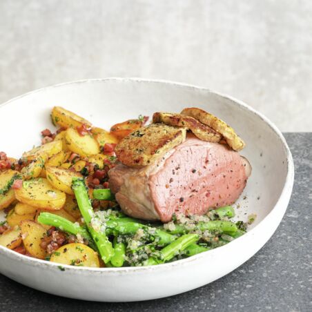 Sous-Vide-Lammsteaks mit Feigenkruste Sous-Vide-Lammsteaks mit Feigenkruste