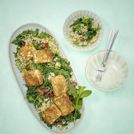 Spinat-Couscous mit Feta Spinat-Couscous mit Feta