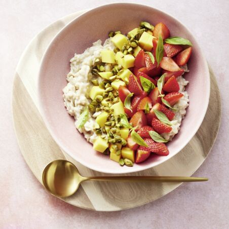 Porridge mit Reisdrink Porridge mit Reisdrink