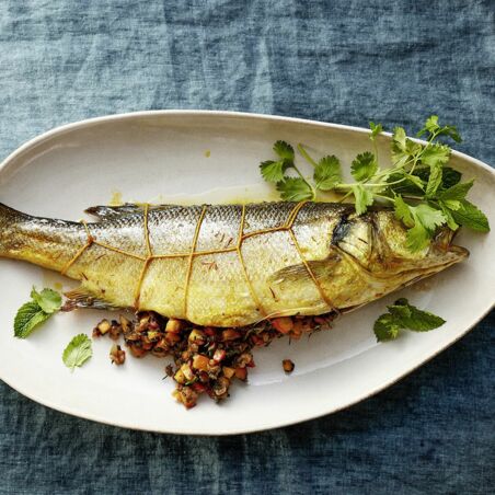 Gefüllter Ofenfisch Gefüllter Ofenfisch