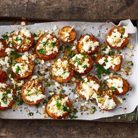 Süßkartoffel-Feta-Taler Süßkartoffel-Feta-Taler