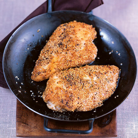 Hähnchenbrustfilets im Sesammantel Hähnchenbrustfilets im Sesammantel