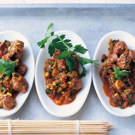 Lammwürfel mit Zitronensauce Lammwürfel mit Zitronensauce