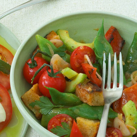 Brotsalat mit Bohnen Brotsalat mit Bohnen