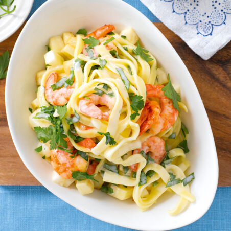 Tagliatelle mit Garnelen Tagliatelle mit Garnelen
