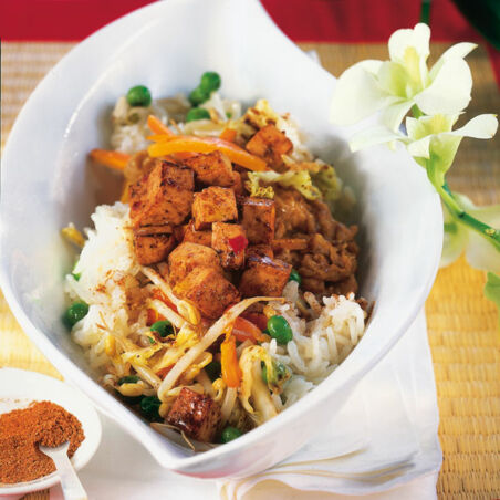 Gebratener Reis mit Tofu Gebratener Reis mit Tofu