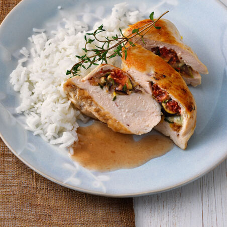 Hähnchenbrust mit Feigen-Mozzarella-Füllung Hähnchenbrust mit Feigen-Mozzarella-Füllung