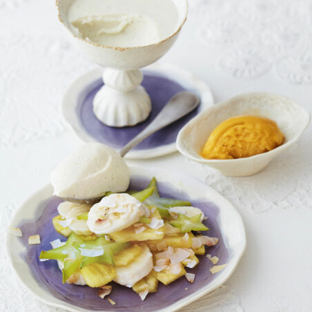 Drei-Sterne-Obstsalat Drei-Sterne-Obstsalat