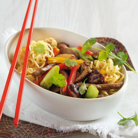 Wok-Nudeln mit Rindfleisch Wok-Nudeln mit Rindfleisch