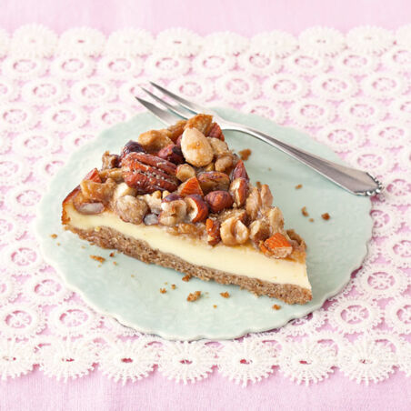 Käsekuchen mit Nüssen Käsekuchen mit Nüssen