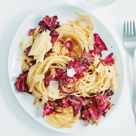 Spaghetti mit Radicchio Spaghetti mit Radicchio