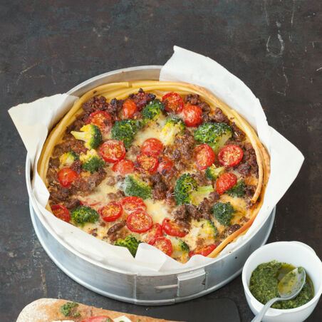 Makkaroni-Hack-Torte Makkaroni-Hack-Torte