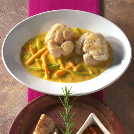 Lotte mit Gemüse-Sauce Lotte mit Gemüse-Sauce