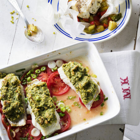 Seelachs mit Petersilienkruste Seelachs mit Petersilienkruste