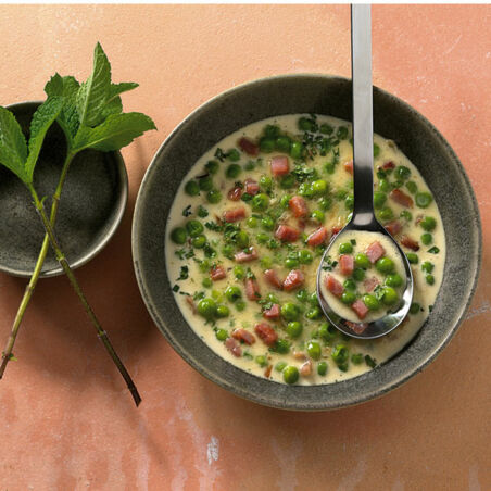 Erbsen-Schinken-Sahnesauce Erbsen-Schinken-Sahnesauce