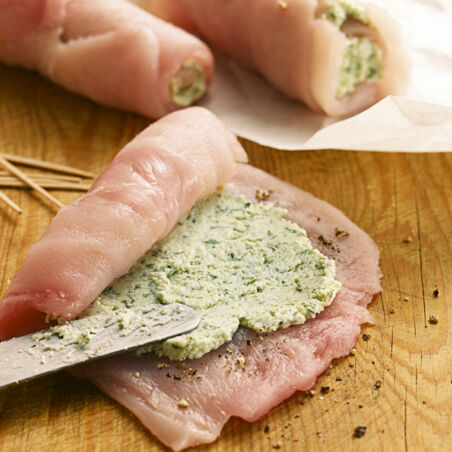 Kaninchen-Involtini mit Ricottafüllung Kaninchen-Involtini mit Ricottafüllung