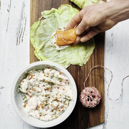 Krautwickel mit Fischfüllung Krautwickel mit Fischfüllung