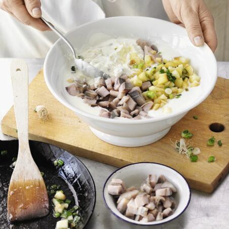 Folienkartoffeln mit Matjes-Schmand Folienkartoffeln mit Matjes-Schmand