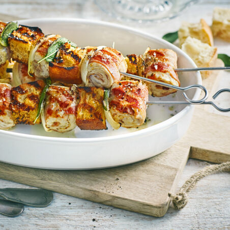 Putenröllchen am Spieß Putenröllchen am Spieß