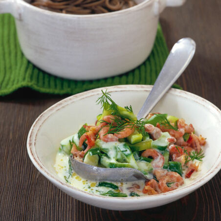 Gurkensauce mit Krabben Gurkensauce mit Krabben