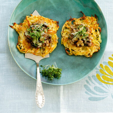 Gratinierte Kartoffelpuffer Gratinierte Kartoffelpuffer