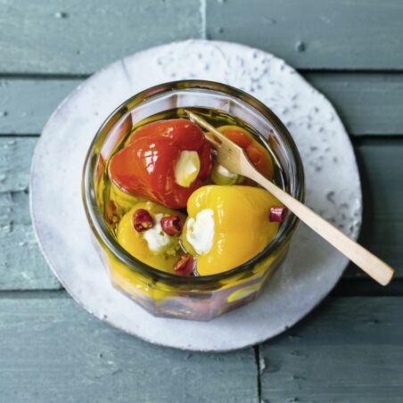 Gefüllte Mini-Paprika Gefüllte Mini-Paprika