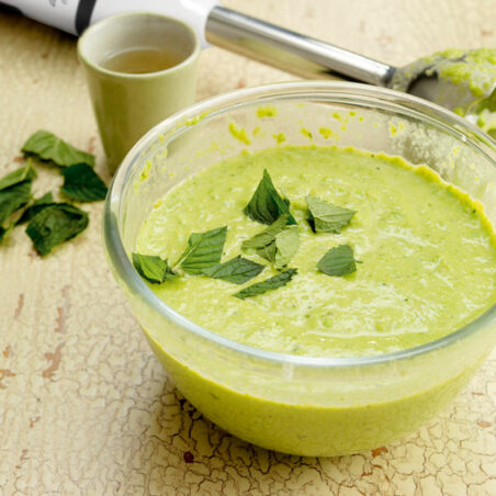 Erbsen-Minze-Sauce mit Pastis Erbsen-Minze-Sauce mit Pastis