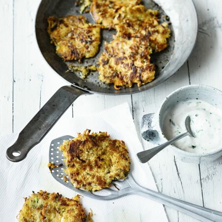Lupinen-Rösti mitMeerrettich-Sour-Cream Lupinen-Rösti mitMeerrettich-Sour-Cream