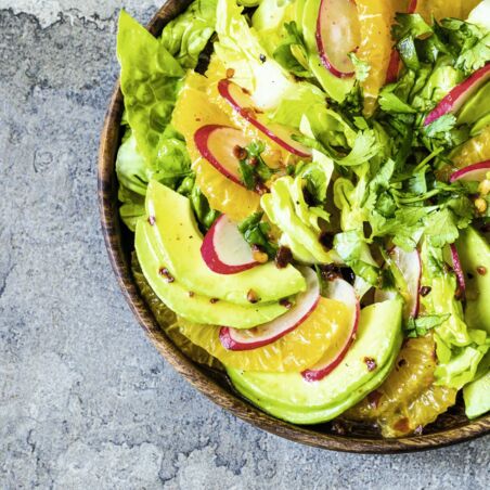 Salat mit Zitrusdressing Salat mit Zitrusdressing