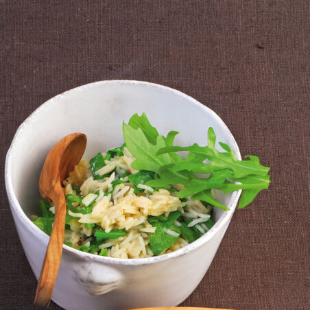 Gedünsteter Rucolareis Gedünsteter Rucolareis