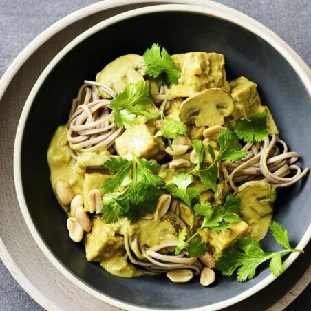 Gelbes-Tempeh-Curry-Champignons Gelbes-Tempeh-Curry-Champignons