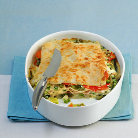 Gemüse-Schinken-Lasagne Gemüse-Schinken-Lasagne