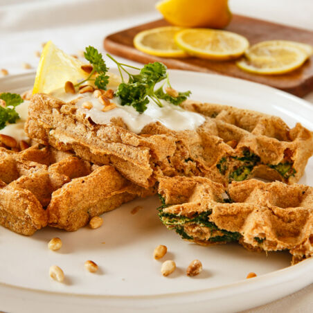 Vegane Spinatwaffeln Vegane Spinatwaffeln