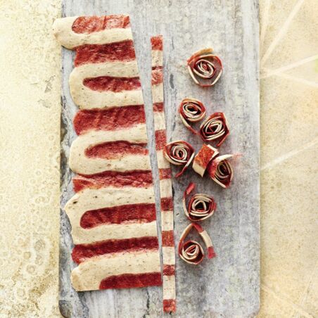 Banane-Erdbeer-Fruchtlederschnecken Banane-Erdbeer-Fruchtlederschnecken