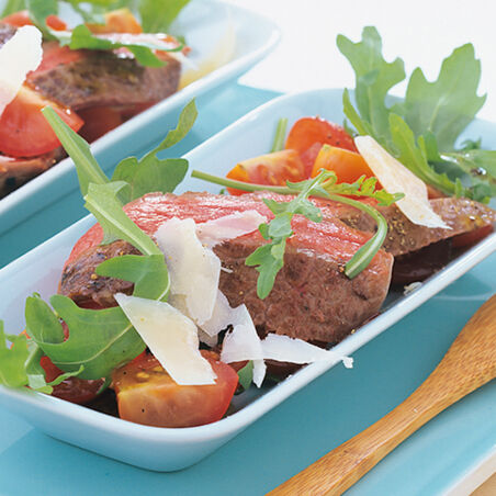 Steakstreifen auf Rucola Steakstreifen auf Rucola