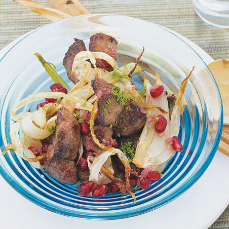 Hühnerleber mit Granatapfel Hühnerleber mit Granatapfel