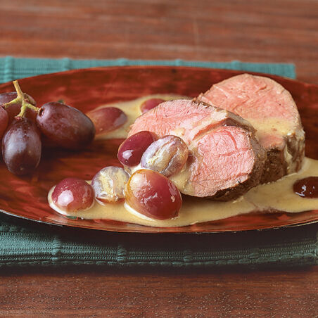Kalbsfilet mit Grappa-Trauben Kalbsfilet mit Grappa-Trauben
