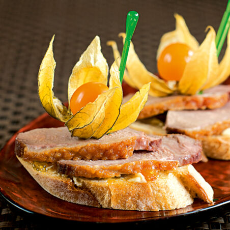 Enten-Orangen-Canapés Enten-Orangen-Canapés