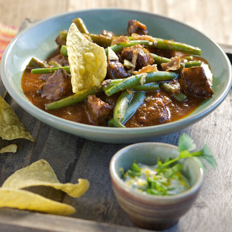 Tacotopf mit grünen Bohnen Tacotopf mit grünen Bohnen