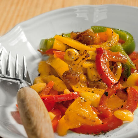 Paprikagemüse mit Mandeln Paprikagemüse mit Mandeln