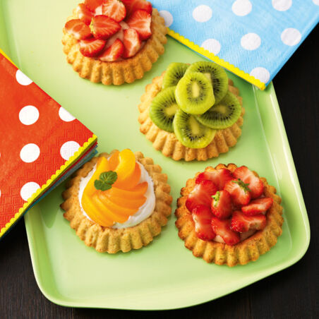 Erdbeertörtchen mit Vanillecreme Erdbeertörtchen mit Vanillecreme