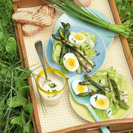 Blattsalat mit gebratenem Spargel Blattsalat mit gebratenem Spargel