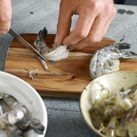 Garnelen in Knoblauch-Tomaten-Sud Garnelen in Knoblauch-Tomaten-Sud