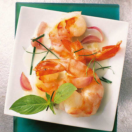 Garnelen mit Minze & Kokosmilch Garnelen mit Minze & Kokosmilch