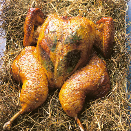 Lorbeer-Hähnchen auf dem Heubett Lorbeer-Hähnchen auf dem Heubett