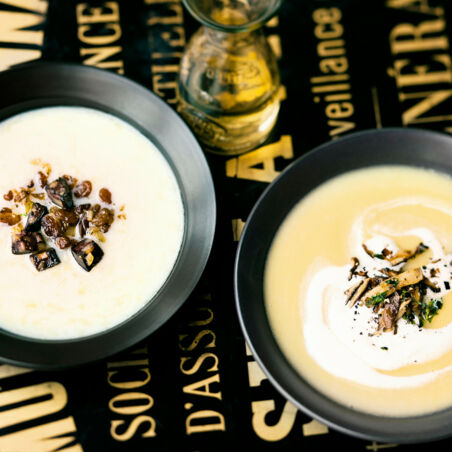 Kartoffelschaumsuppe mit Shiitake Kartoffelschaumsuppe mit Shiitake