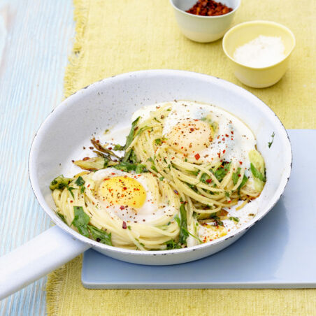Kräuternudeln mit Ei Kräuternudeln mit Ei